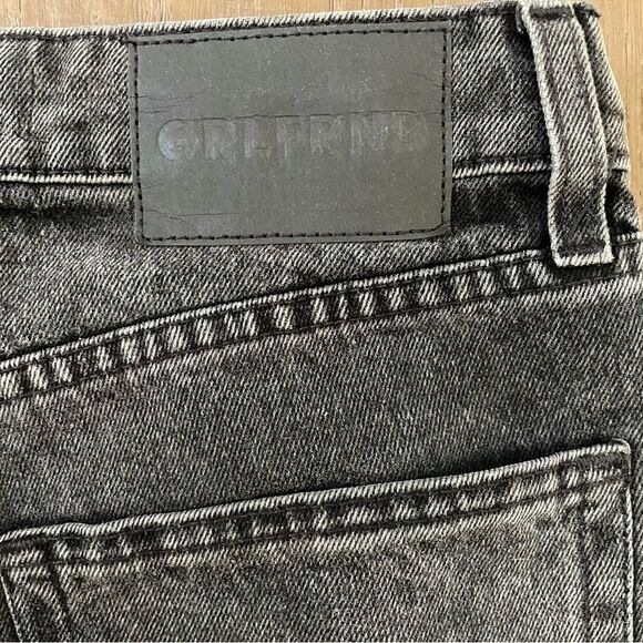 Grlfrnd Karolina High Rise Straight Crop Black Women's Short Jeans Denim - Picture 9 of 12